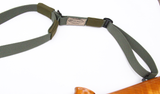 Riflecraft logo near the reinforced area on a Camo Green Reinforced Loop Sling