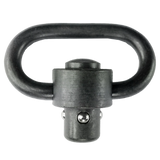 GrovTec heavy duty push button swivel with manganese phosphate anti-reflective coating for quick detach slings.