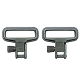 Two GrovTec Mil-Force Locking Swivels with grey non-reflective finish, made out of investment cast steel. Fits all RifleCraft shooting slings.