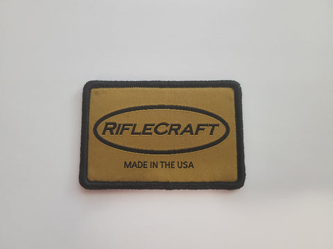 Woven Riflecraft patch with hook backing